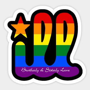 Philadelphia Brotherly and Sisterly Love LGBT Gay Pride ILL Sticker